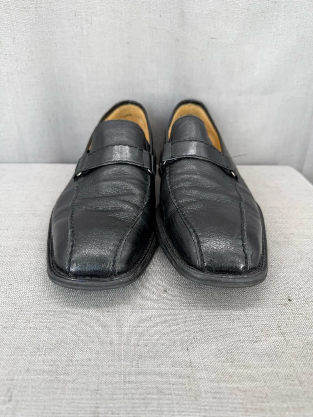 Brass Boot Walking Glove Shoes Sz 8.5 Loafers Black Soft  Leather
